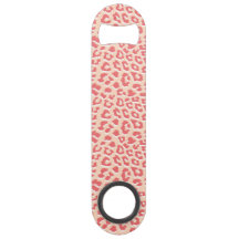 Coral White Leopard Print