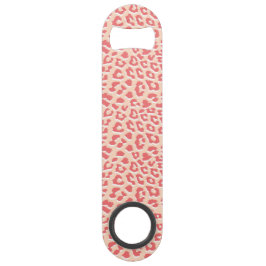 Coral White Leopard Print Speed Flaschenöffner