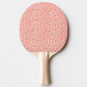 Coral White Leopard Print Tischtennis Schläger (Vorderseite)