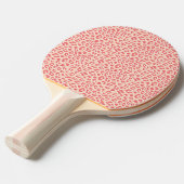 Coral White Leopard Print Tischtennis Schläger (Vorderseite)