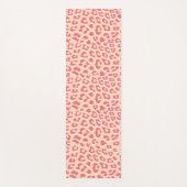 Coral White Leopard Print Yogamatte (Vorderseite)