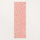 Coral White Leopard Print Yogamatte (Rückseite)