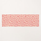Coral White Leopard Print Yogamatte (Vorderseite (Horizontal))