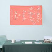 Coral White Personalisiert Wedding Banner (Messeveranstaltung)
