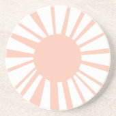 Coral White Sun Muster Sandstone Untersetzer (Vorne)