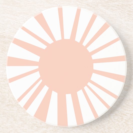 Coral White Sun Muster Sandstone Untersetzer (Vorne)