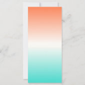 Coral White Türkise Tricolor Ombre Blank (Rückseite)