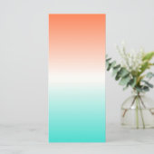 Coral White Türkise Tricolor Ombre Blank (Stehend Vorderseite)