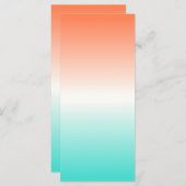 Coral White Türkise Tricolor Ombre Blank (Vorne/Hinten)