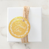Coral Woodsy Wedding Double Sided Gold Foil Geschenkanhänger (Mit Box)