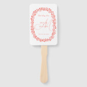 Coral Woodsy Wedding Monogram Best Day Fächer (Vorderseite)
