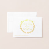 Coral Woodsy Wedding Platzkarte Escort Seating Folienkarte (Rückseite mit Umschlag)