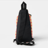 Coral Yellow Schachbrett Diamond Pattern Crossbody Bag (Rückseite)
