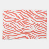 Coral Zebra Muster Geschirrtuch (Horizontal)
