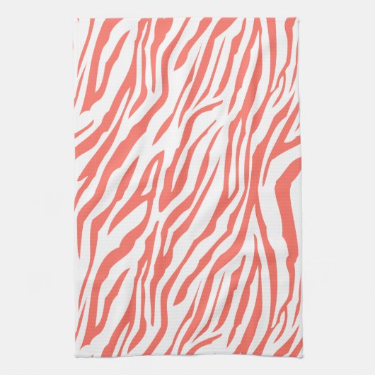 Coral Zebra Muster Geschirrtuch (Vertikal)