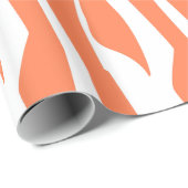 Coral Zebra Print Geschenkpapier (Rolleneckpunkt)