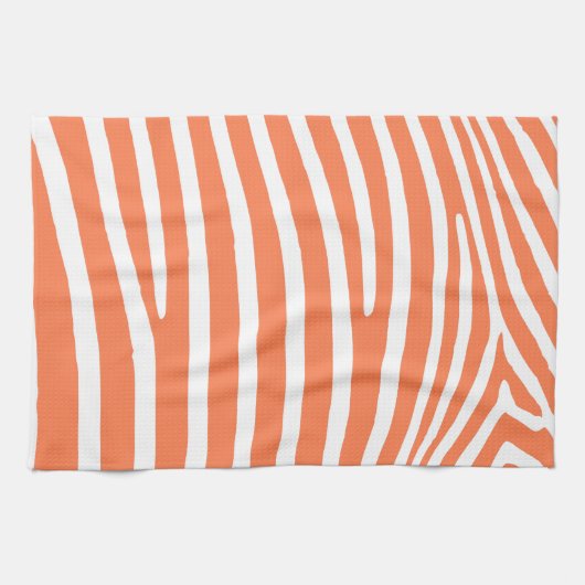 Coral Zebra Stripes Handtuch (Horizontal)