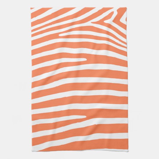 Coral Zebra Stripes Handtuch (Vertikal)