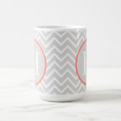 Coral Zickzack Monogram Kaffeetasse (Mittel)