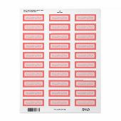 Coral Zickzack Stripes Moderne Hochzeit (Vorne)