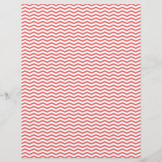 Coral Zickzack/Zig Zag Scrapbook Paper