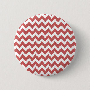 Coral Zigzag Zickzack Streifen Button