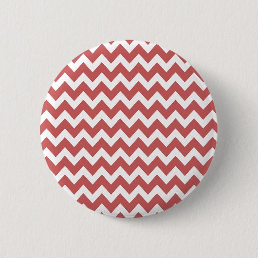 Coral Zigzag Zickzack Streifen Button (Vorderseite)