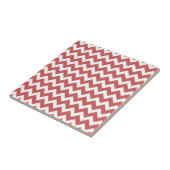 Coral Zigzag Zickzack Streifen Fliese (Seite)