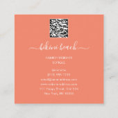 CoralGold Bikini Lingerie Beach Kostüme Unterwäsch Quadratische Visitenkarte (Rückseite)