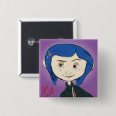 Coraline Movie Button Button (Vorne & Hinten)