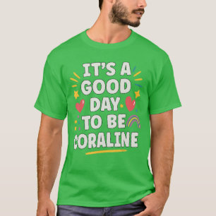 CORALINE Personalisiertes Retro-Mädchen Custom COR T-Shirt