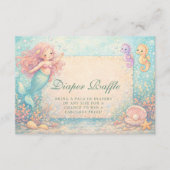 Corallight Mermaid Keepsake Diapper Raffle Begleitkarte (Vorderseite)