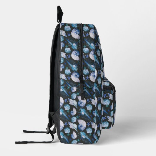 Corals With Shells Pattern Bedruckter Rucksack (Links)
