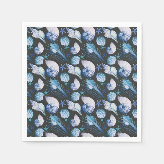 Corals With Shells Pattern Serviette (Vorderseite)