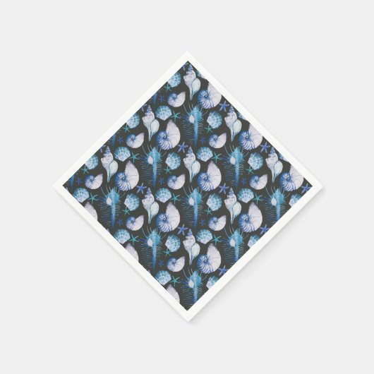 Corals With Shells Pattern Serviette (Ecke)