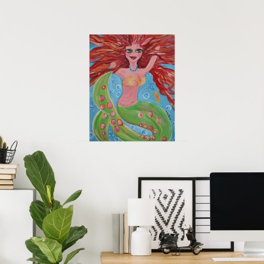 Coralyn Mermaid Poster (Heimbüro)