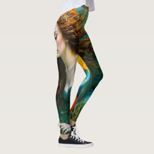 "Coralyn" - Wunderschöne mystische Meerjungfrau Leggings