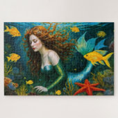 "Coralyn" - Wunderschöne mystische Meerjungfrau Puzzle (Horizontal)