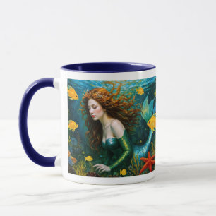 "Coralyn" - Wunderschöne mystische Meerjungfrau Tasse