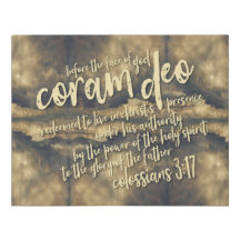 "CORAM DEO" Imitat eingewickelte Leinwand drucken