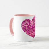 Corazón apoyo contra el Cáncer de Mama Camiseta Tasse (Vorderseite Links)