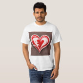 Corazón Artesanal en Madera Oscura T-Shirt (Vorne ganz)