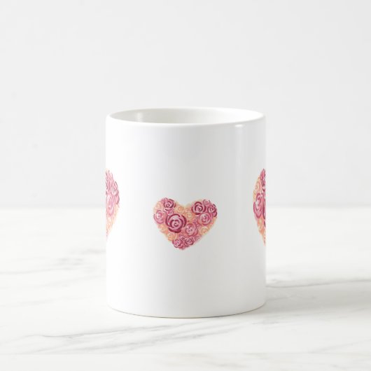 Corazon de flores en acuarela kaffeetasse (Mittel)