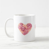 Corazon de flores en acuarela kaffeetasse (Links)