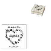 Corazón de Ramitas & Flores Silvestres para Quince Gummistempel (Stempel)