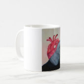 Corazón Kawaii Rojo Kaffeetasse (Vorderseite Links)