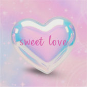 corazón rosa dulce amor  aufkleber (Vorderseite)