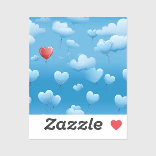 Corazón único aufkleber (Blatt)