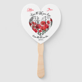 Corazón Vintage en Flor Fächer