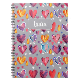 Corazones Abstractos Notizblock